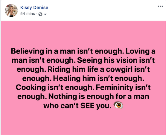 believing in a man is not enough