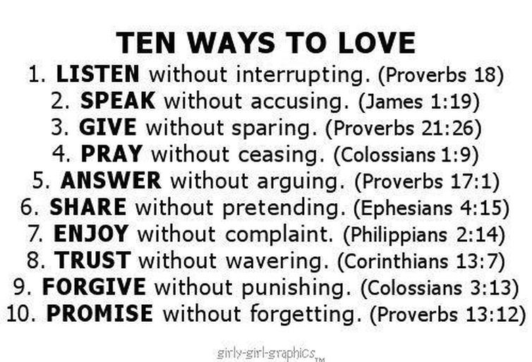 10 WAYS TO LOVE