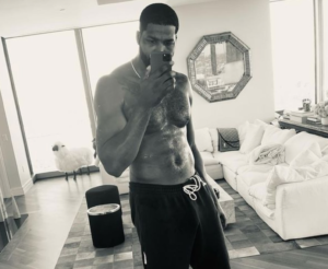 Tristian THompson Shirtless father