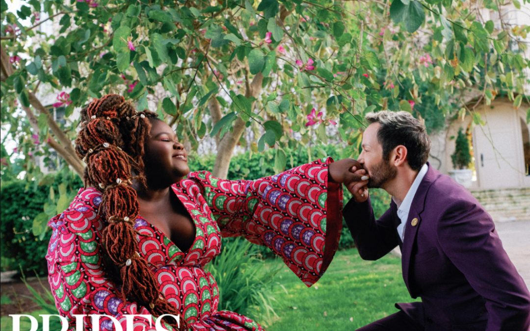 GET IT GABBY! ACTRESS GABOUREY SIDIBE AND FIANCÉ BRANDON FRANKEL SHINE ON BRIDES DIGITAL ISSUE